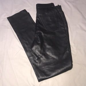 Leather Elegance Paris Genuine Soft Black Pants